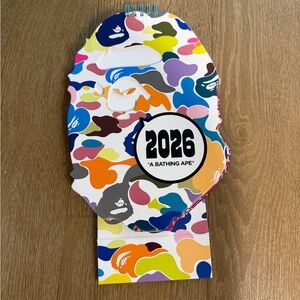 BAPE A Bathing Ape 2026 Desk Calendar Multicolor Camo Ape Head Authentic